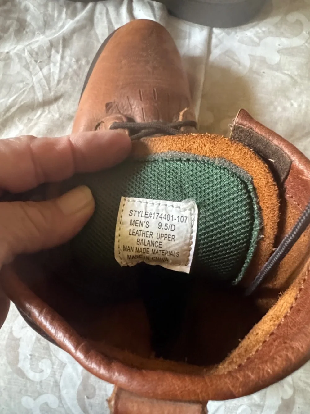 Men's Brown Leather Lace-Up Boots